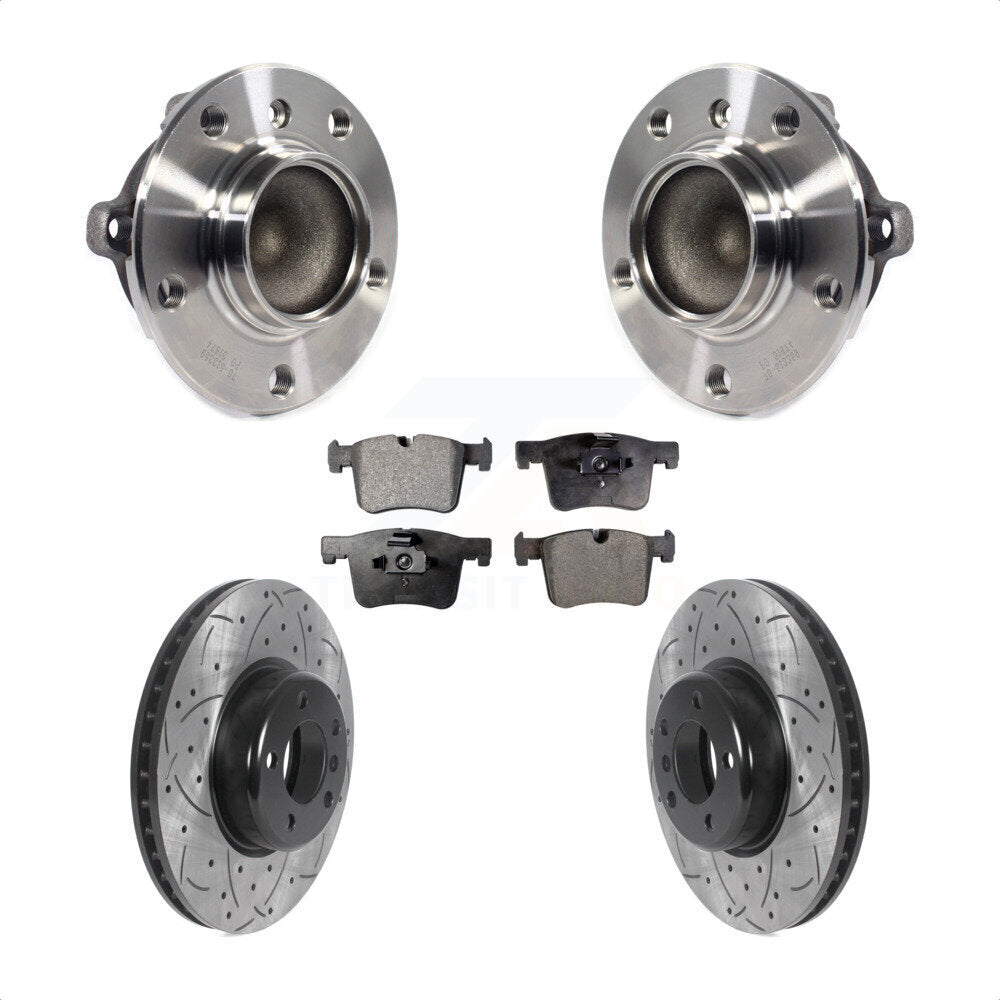 Kit de plaquettes de Rotor de frein à fente percée, ensemble de roulements de moyeu avant pour BMW 335