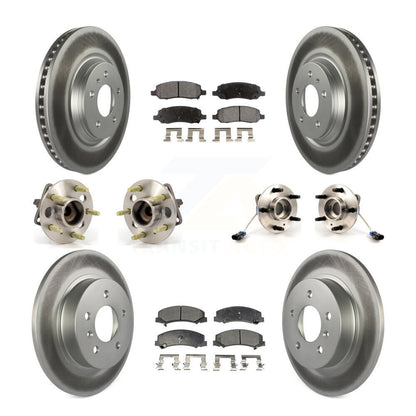 Kit de plaquettes de Rotor de frein enduites de roulement de moyeu avant et arrière (10 pièces) pour Buick Lucerne 4.6