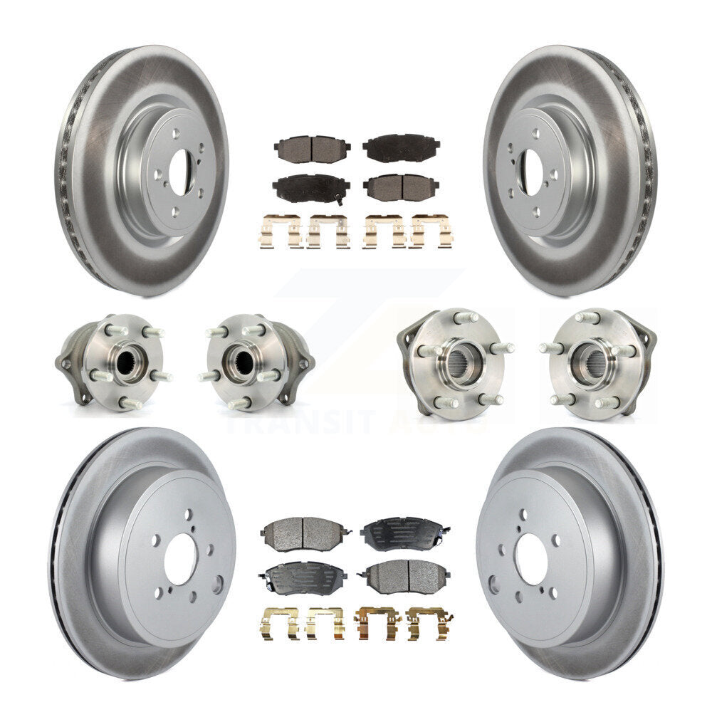 Kit de plaquettes de Rotor de frein, roulement de moyeu avant et arrière (10 pièces) pour Subaru Outback Legac
