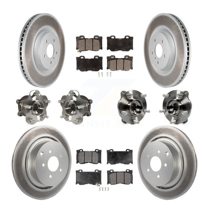 Kit de plaquettes de rotor de frein à disque revêtues de roulement de moyeu avant et arrière (10 pièces) pour INFINITI FX5