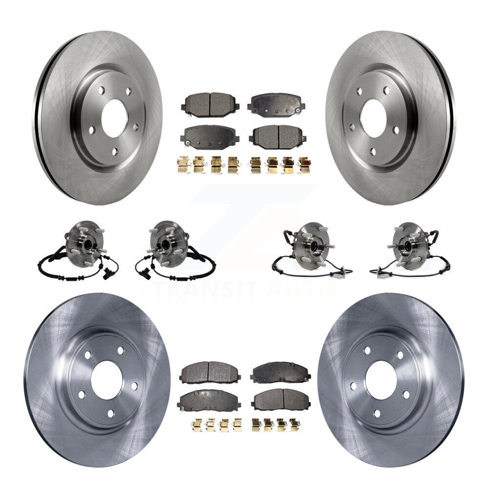 Kit de plaquettes de Rotor de frein, roulement de moyeu avant et arrière (10 pièces) pour Dodge Grand Caravan Town
