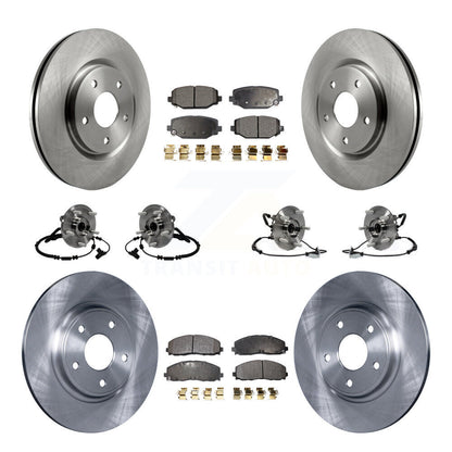 Kit de plaquettes de Rotor de frein, roulement de moyeu avant et arrière (10 pièces) pour Dodge Grand Caravan Town