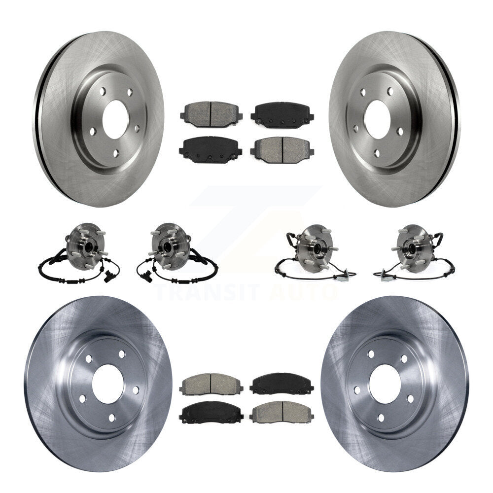 Kit de plaquettes de Rotor de frein, roulement de moyeu avant et arrière (10 pièces) pour Dodge Grand Caravan Town