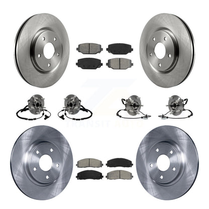 Kit de plaquettes de Rotor de frein, roulement de moyeu avant et arrière (10 pièces) pour Dodge Grand Caravan Town