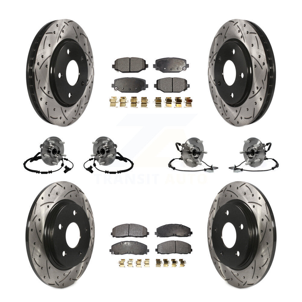 Kit de rotor et de plaquettes de frein à roulement avant et arrière (10 pièces) pour Dodge Grand Carava