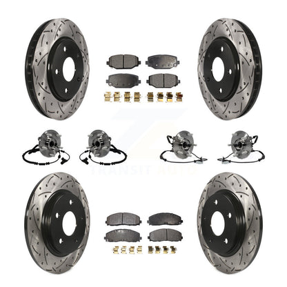 Kit de rotor et de plaquettes de frein à roulement avant et arrière (10 pièces) pour Dodge Grand Carava