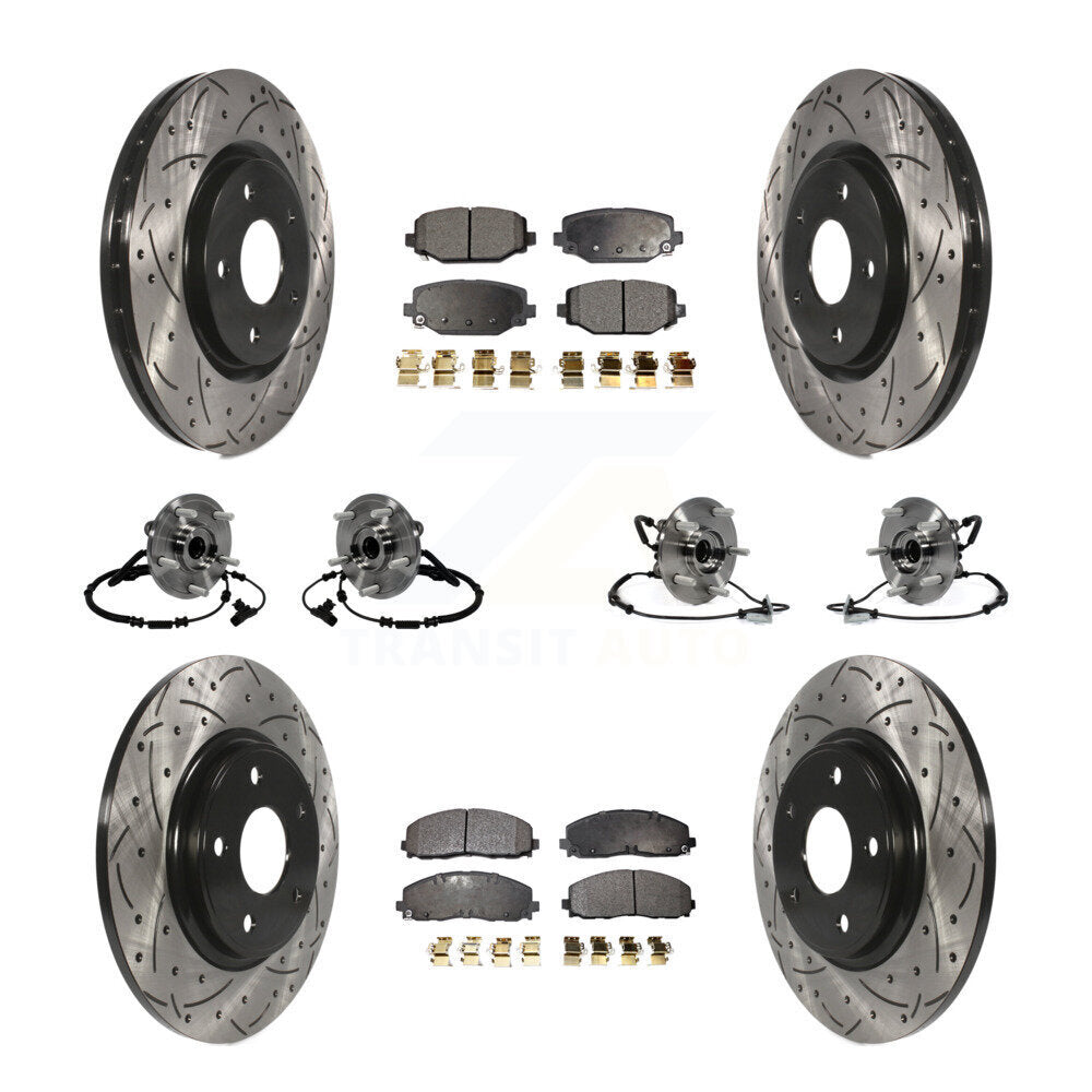 Kit de plaquettes de Rotor de frein, manteau de roulement avant et arrière (10 pièces) pour remorquage Dodge Grand Caravan