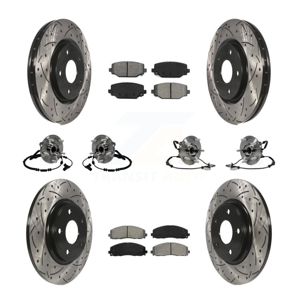 Kit de plaquettes de Rotor de frein, manteau de roulement avant et arrière (10 pièces) pour remorquage Dodge Grand Caravan