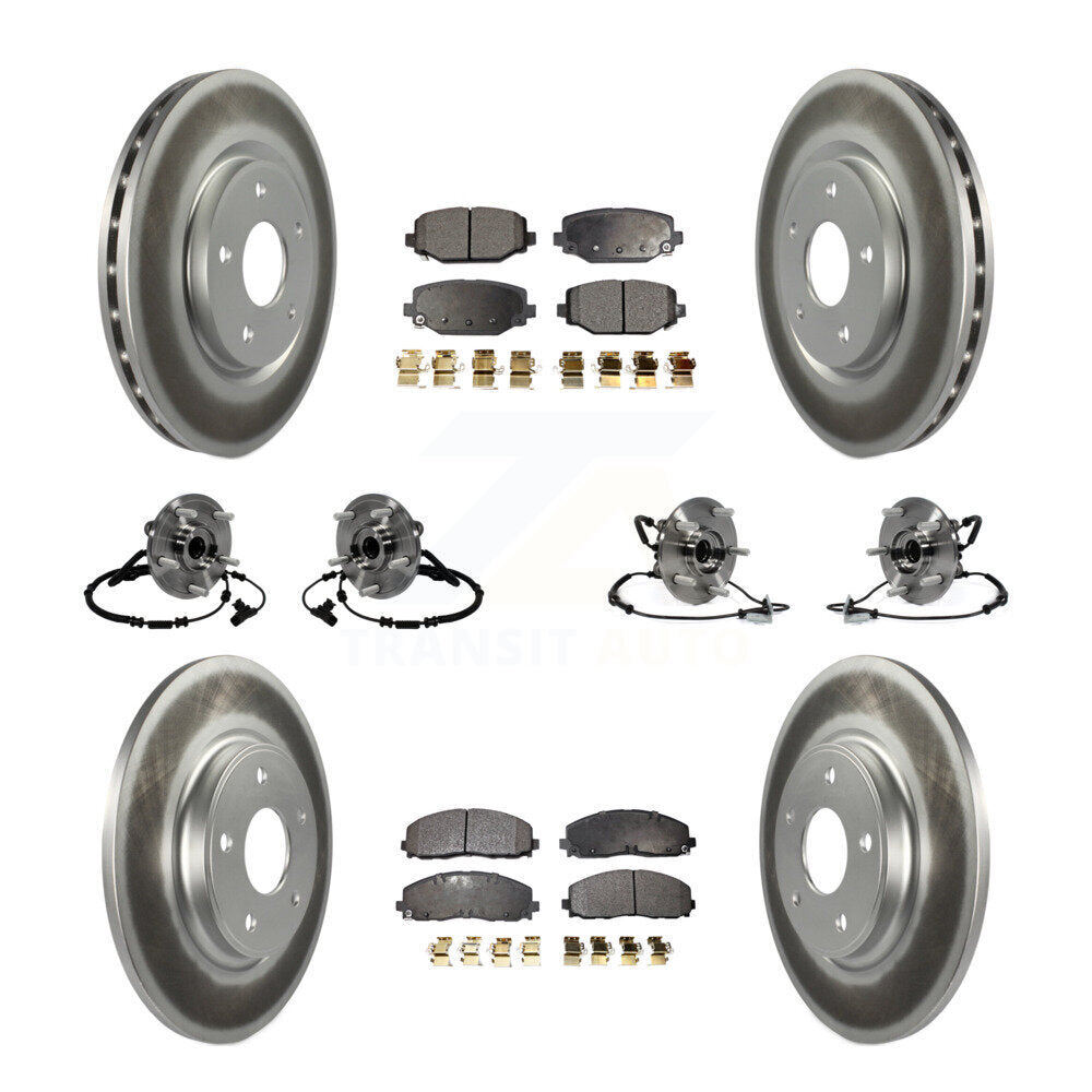 Kit de plaquettes de Rotor de frein, manteau de roulement avant et arrière (10 pièces) pour remorquage Dodge Grand Caravan