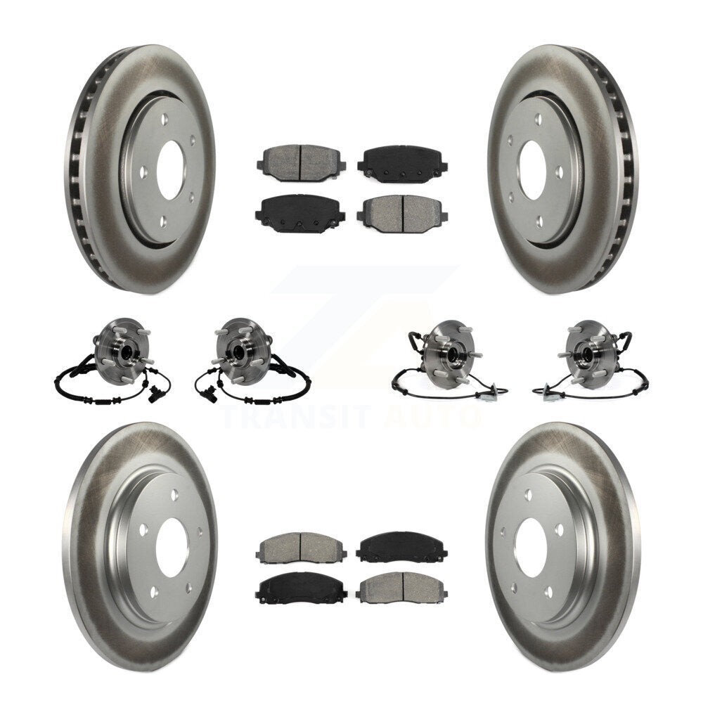Kit de rotor et de plaquettes de frein à roulement avant et arrière (10 pièces) pour Dodge Grand Carava