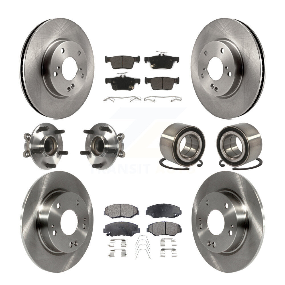 Kit de Rotor et de plaquettes de frein à disque, roulement de moyeu de roue avant et arrière (10 pièces) pour Honda Civi