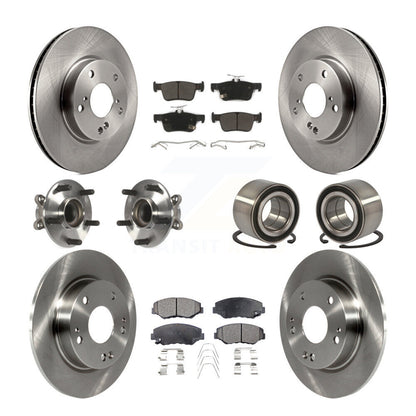 Kit de Rotor et de plaquettes de frein à disque, roulement de moyeu de roue avant et arrière (10 pièces) pour Honda Civi