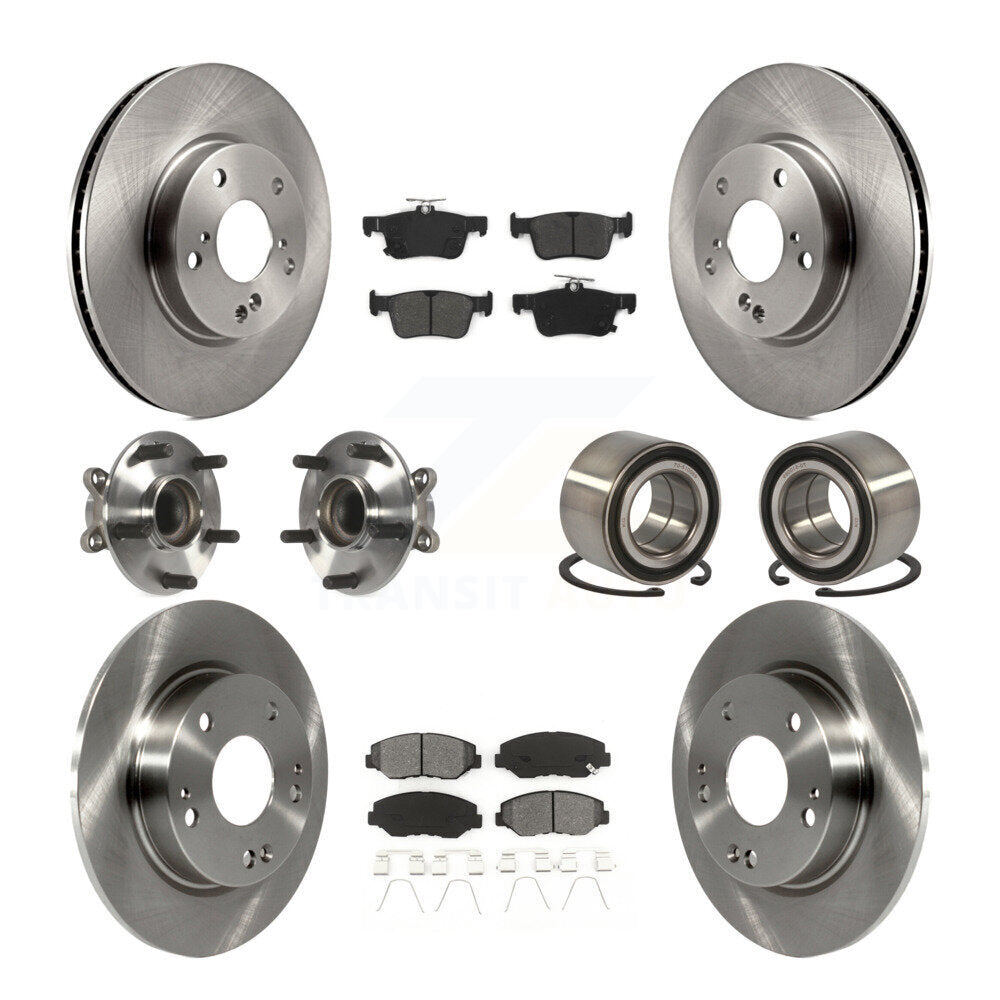 Kit de Rotor et de plaquettes de frein à disque, roulement de moyeu de roue avant et arrière (10 pièces) pour Honda Civi