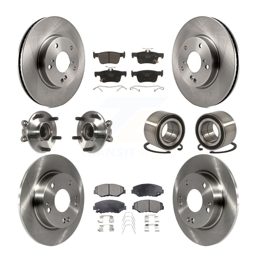 Kit de Rotor et de plaquettes de frein à disque, roulement de moyeu de roue avant et arrière (10 pièces) pour Honda Civi