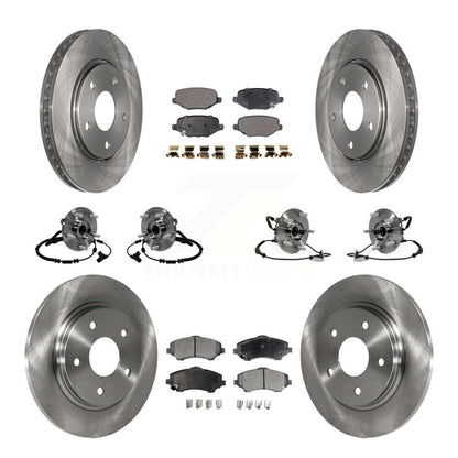 Kit de plaquettes de Rotor de frein, roulement de moyeu avant et arrière (10 pièces) pour Dodge Grand Caravan Town