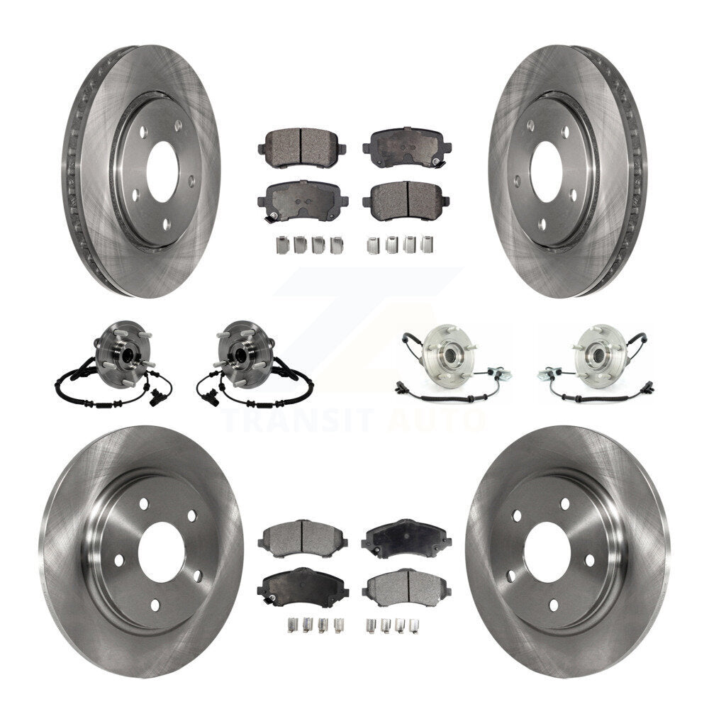 Kit de Rotor et de plaquettes de frein à disque, roulement de moyeu avant et arrière (10 pièces) pour Volkswagen Routa