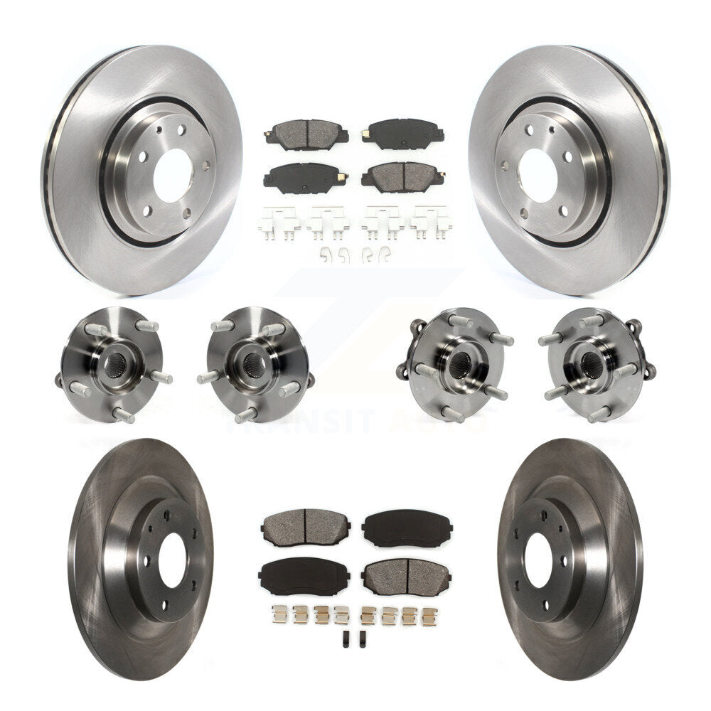 Kit de rotors et plaquettes de frein à disque, roulements de moyeu avant et arrière (10 pièces) pour Mazda CX-5