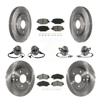 Kit de plaquettes de Rotor de frein, roulement de moyeu avant et arrière (10 pièces) pour Dodge Grand Caravan Town