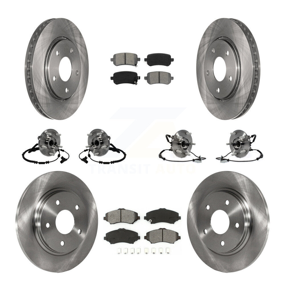 Kit de plaquettes de Rotor de frein, roulement de moyeu avant et arrière (10 pièces) pour Dodge Grand Caravan Town