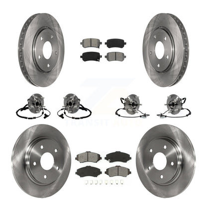 Kit de plaquettes de Rotor de frein, roulement de moyeu avant et arrière (10 pièces) pour Dodge Grand Caravan Town