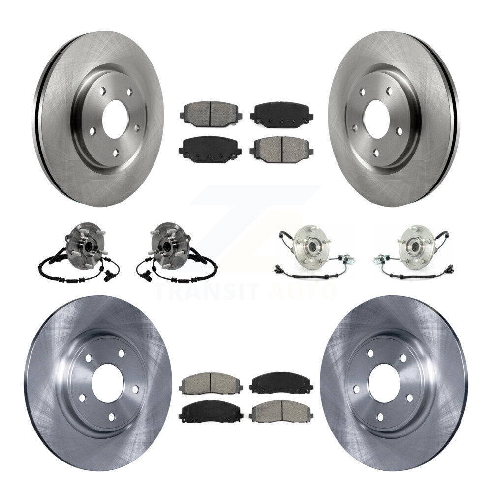 Kit de Rotor et de plaquettes de frein à disque, roulement de moyeu avant et arrière (10 pièces) pour Volkswagen Routa