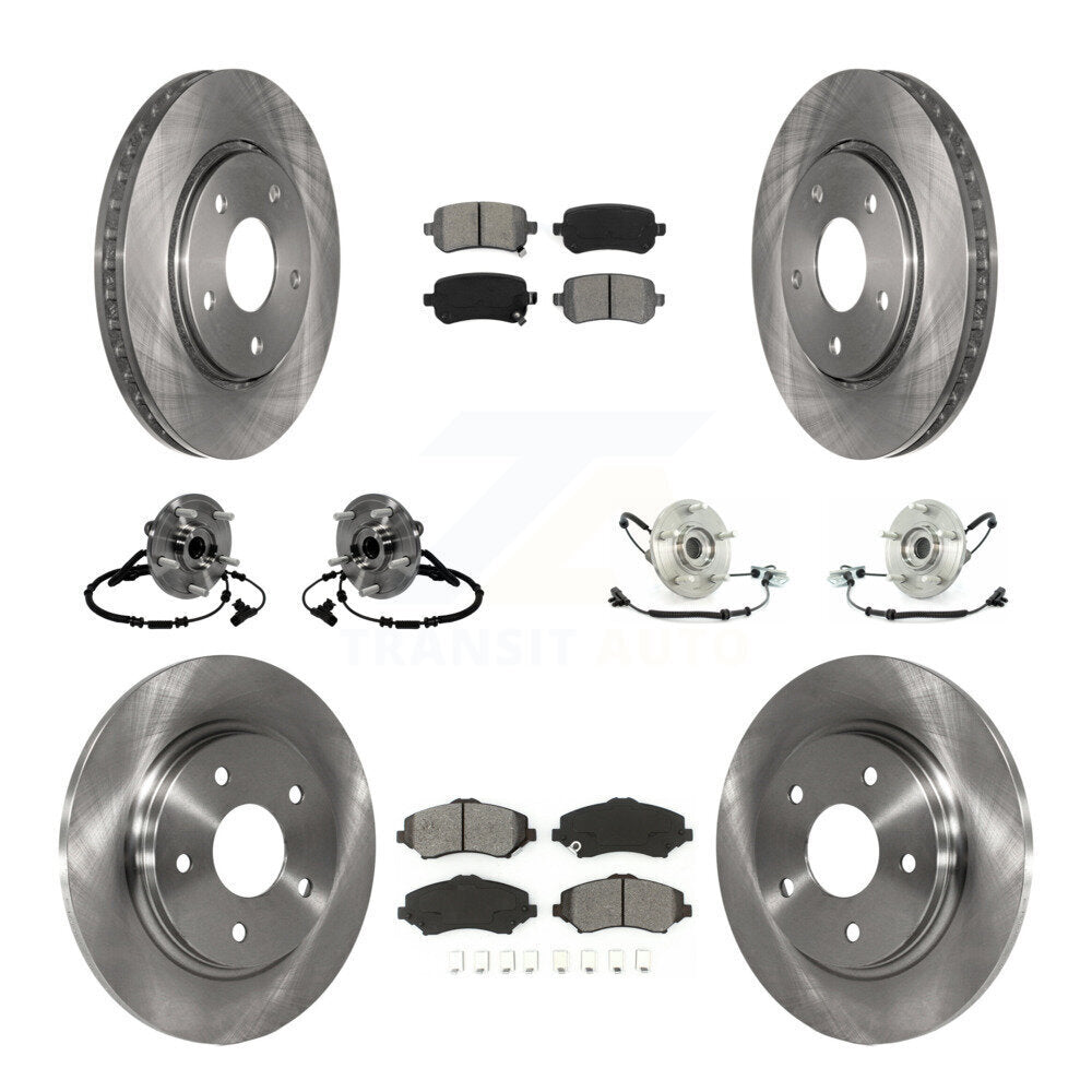 Kit de Rotor et de plaquettes de frein à disque, roulement de moyeu avant et arrière (10 pièces) pour Volkswagen Routa