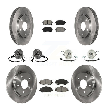 Kit de Rotor et de plaquettes de frein à disque, roulement de moyeu avant et arrière (10 pièces) pour Volkswagen Routa