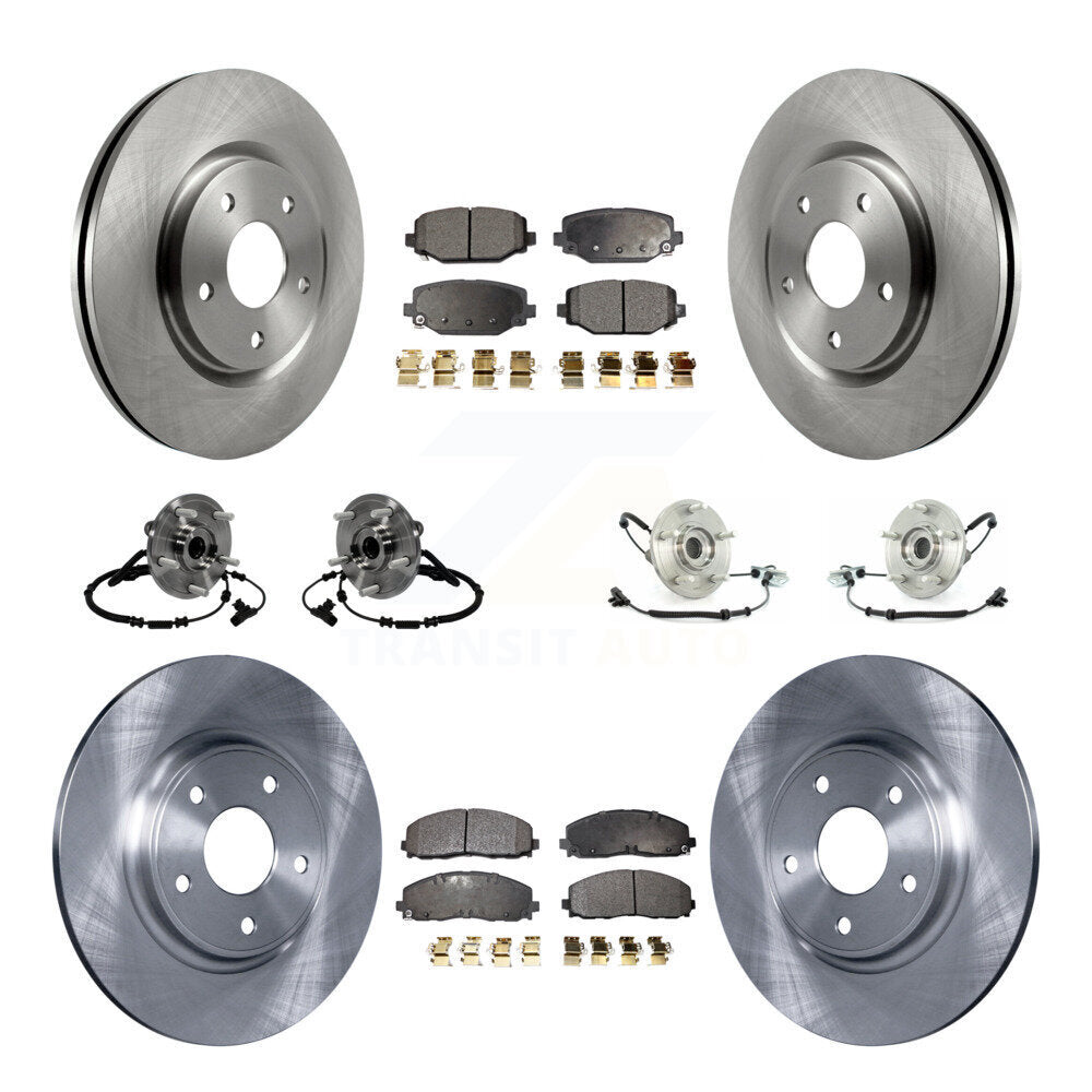 Kit de Rotor et de plaquettes de frein à disque, roulement de moyeu avant et arrière (10 pièces) pour Volkswagen Routa