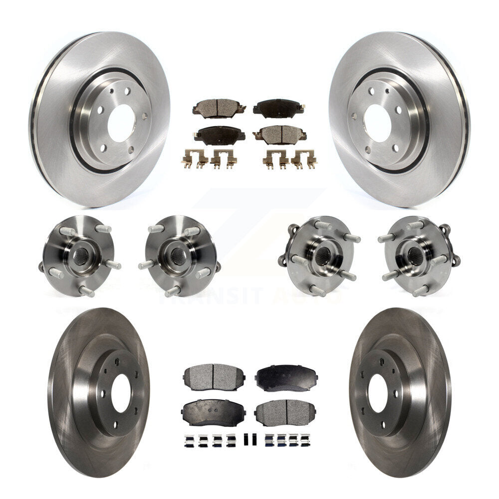 Kit de rotors et plaquettes de frein à disque, roulements de moyeu avant et arrière (10 pièces) pour Mazda CX-5