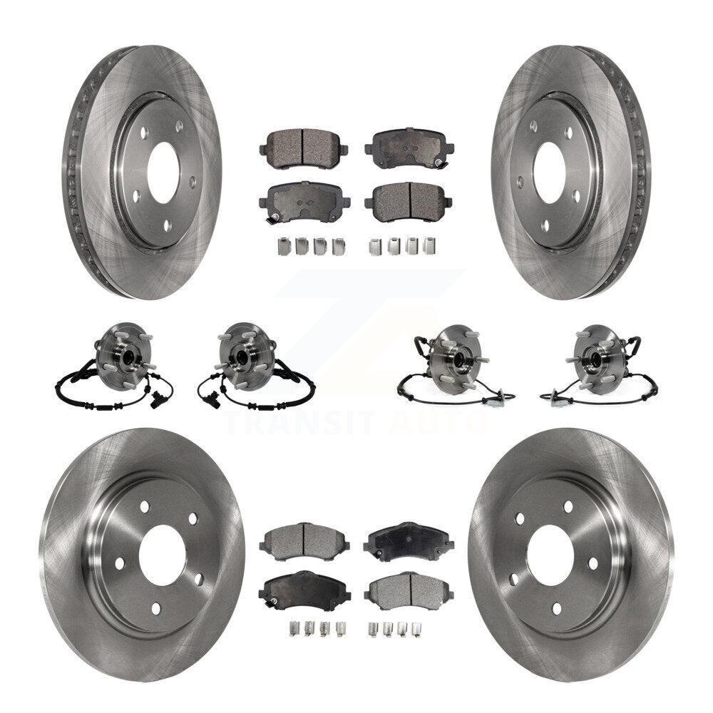 Kit de plaquettes de Rotor de frein, roulement de moyeu avant et arrière (10 pièces) pour Dodge Grand Caravan Town
