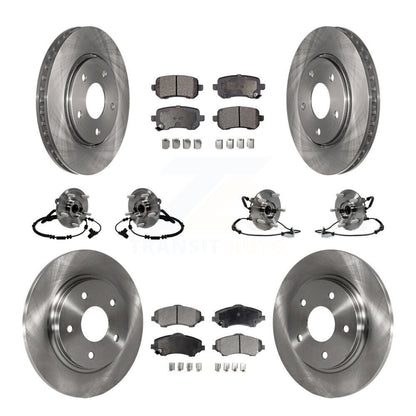 Kit de plaquettes de Rotor de frein, roulement de moyeu avant et arrière (10 pièces) pour Dodge Grand Caravan Town
