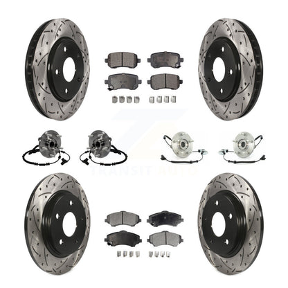 Kit de rotor et de plaquettes de frein revêtus de roulement de moyeu avant et arrière (10 pièces) pour Volkswagen Routa