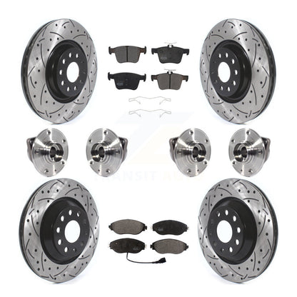 Kit de plaquettes de rotor de frein enduites de roulement de moyeu avant et arrière (10 pièces) pour Audi Q3 volkswagen