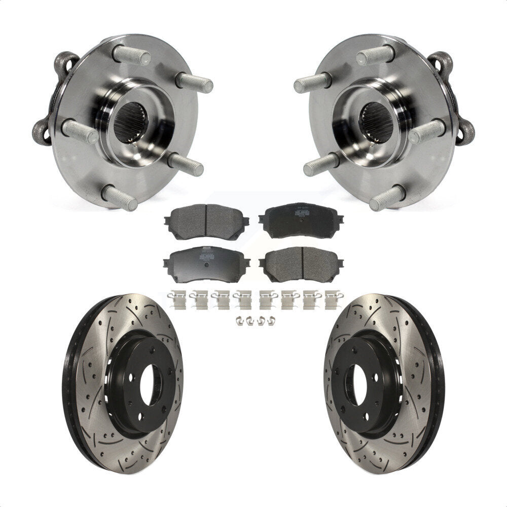 Kit de plaquettes de Rotor de frein, roulement de moyeu avant, fente de perçage, pour Mazda 6, aspiration naturelle