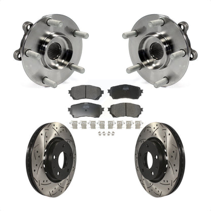 Kit de plaquettes de Rotor de frein, roulement de moyeu avant, fente de perçage, pour Mazda 6, aspiration naturelle
