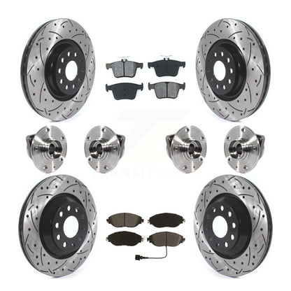 Kit de plaquettes de rotor de frein enduites de roulement de moyeu avant et arrière (10 pièces) pour Audi Q3 volkswagen