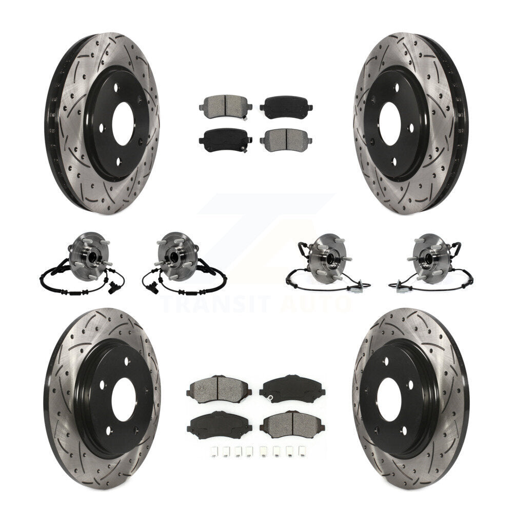 Kit de plaquettes de Rotor de frein, manteau de roulement avant et arrière (10 pièces) pour remorquage Dodge Grand Caravan
