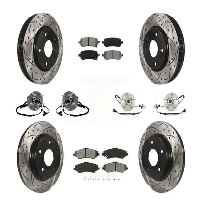 Kit de rotor et de plaquettes de frein revêtus de roulement de moyeu avant et arrière (10 pièces) pour Volkswagen Routa