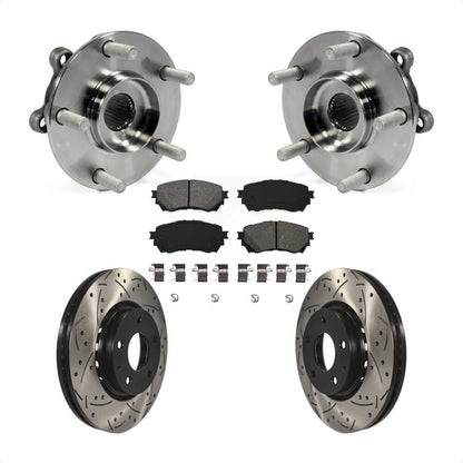 Kit de plaquettes de Rotor de frein, roulement de moyeu avant, fente de perçage, pour Mazda 6, aspiration naturelle