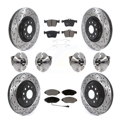 Kit de plaquettes de rotor de frein enduites de roulement de moyeu avant et arrière (10 pièces) pour Audi Q3 volkswagen