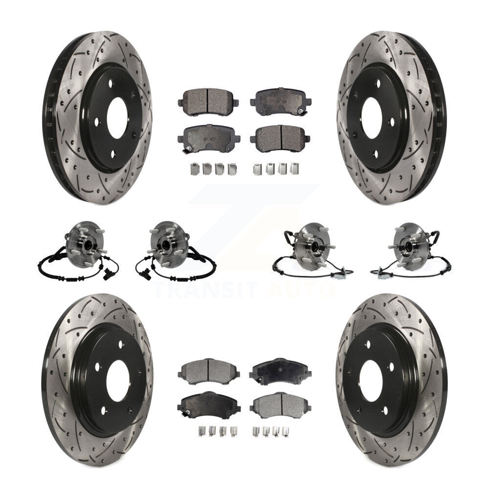 Kit de plaquettes de Rotor de frein, manteau de roulement avant et arrière (10 pièces) pour remorquage Dodge Grand Caravan