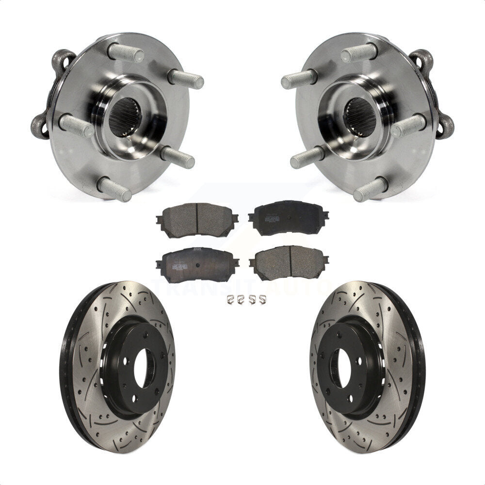 Kit de plaquettes de Rotor de frein, roulement de moyeu avant, fente de perçage, pour Mazda 6, aspiration naturelle
