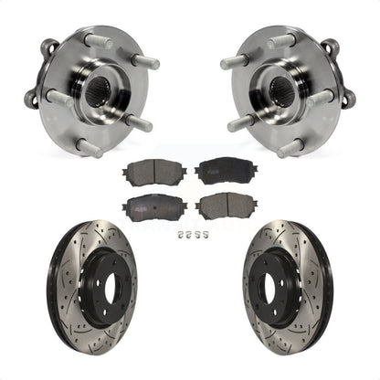 Kit de plaquettes de Rotor de frein, roulement de moyeu avant, fente de perçage, pour Mazda 6, aspiration naturelle