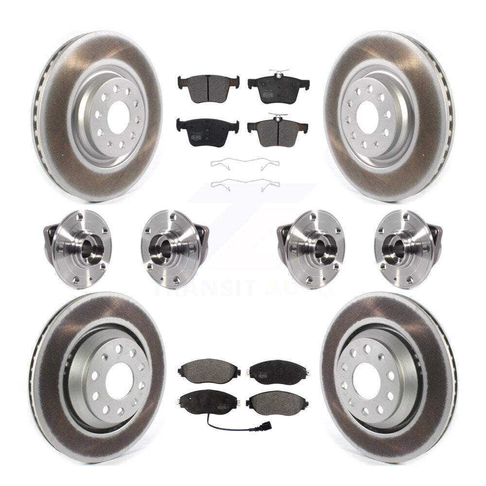 Kit de plaquettes de rotor de frein enduites de roulement de moyeu avant et arrière (10 pièces) pour Audi Q3 volkswagen