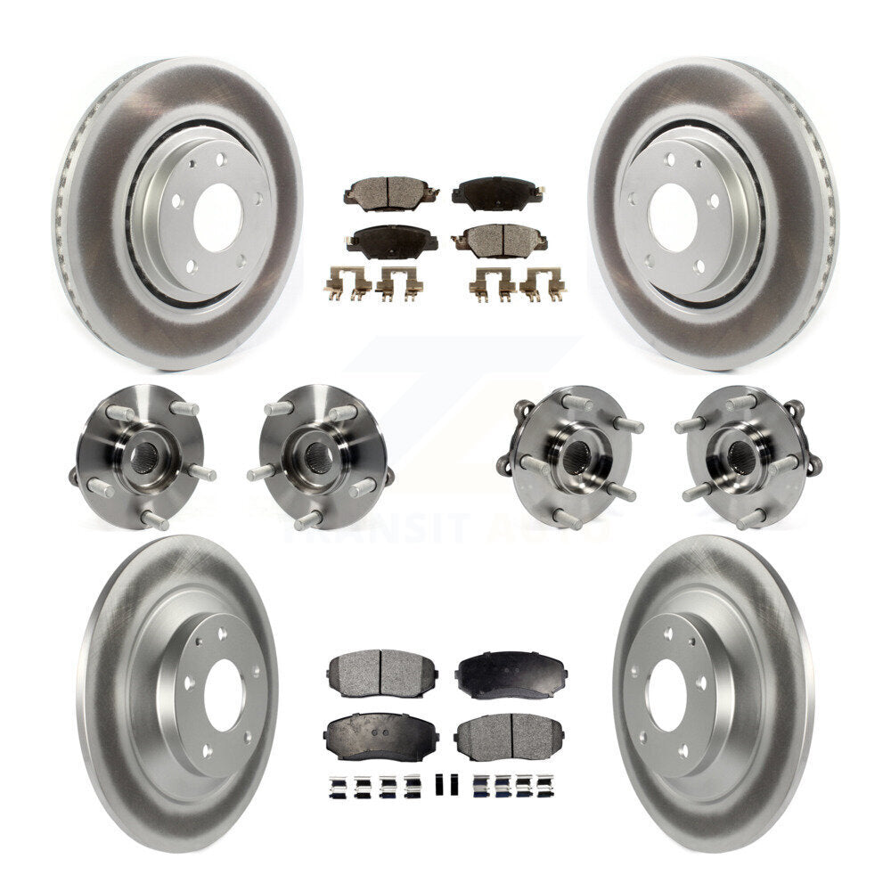 Kit de Rotor et de plaquettes de frein à disque revêtus de roulement de moyeu avant et arrière (10 pièces) pour Mazda CX-