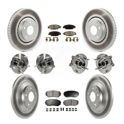 Kit de Rotor et de plaquettes de frein à disque revêtus de roulement de moyeu avant et arrière (10 pièces) pour Mazda CX-