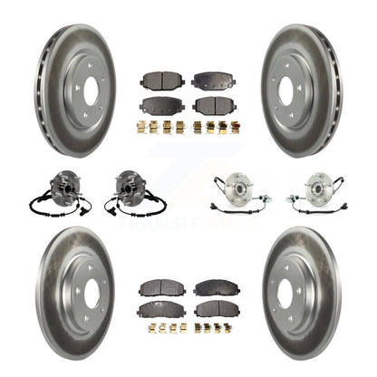Kit de rotor et de plaquettes de frein revêtus de roulement de moyeu avant et arrière (10 pièces) pour Volkswagen Routa