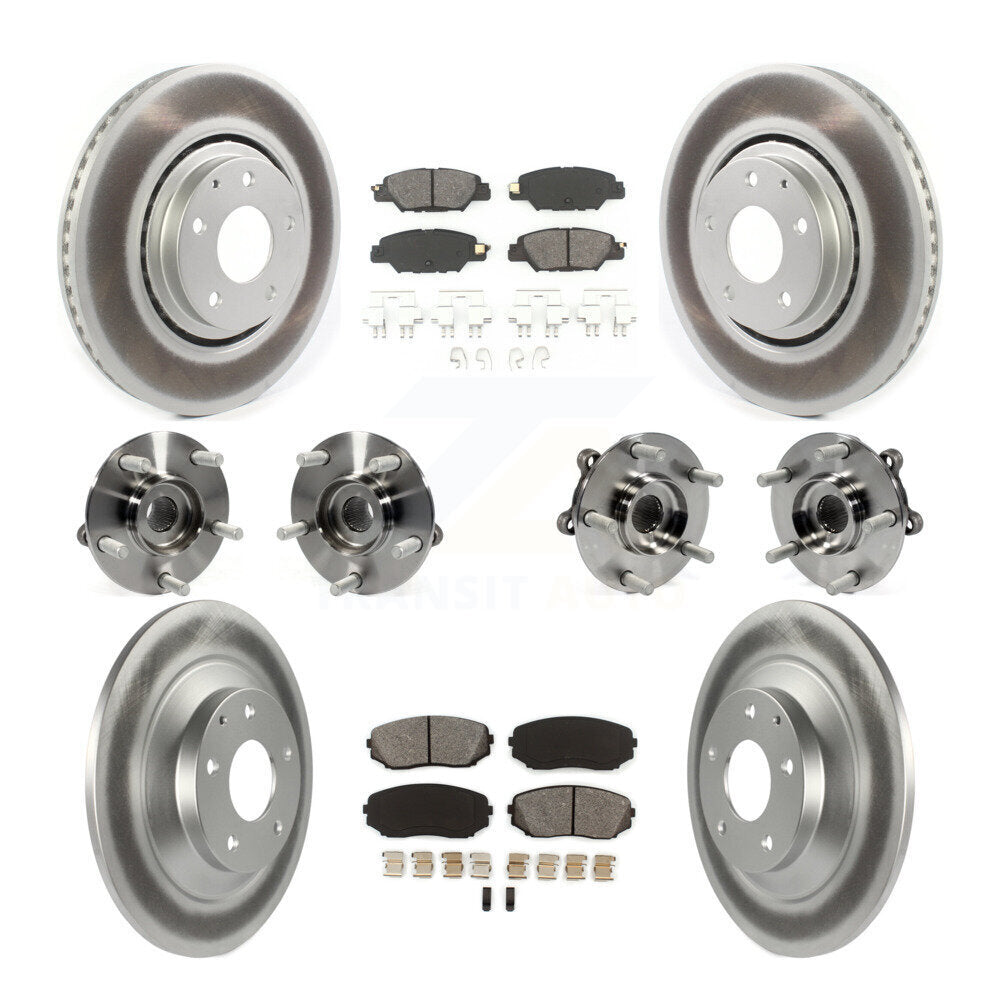 Kit de Rotor et de plaquettes de frein à disque revêtus de roulement de moyeu avant et arrière (10 pièces) pour Mazda CX-