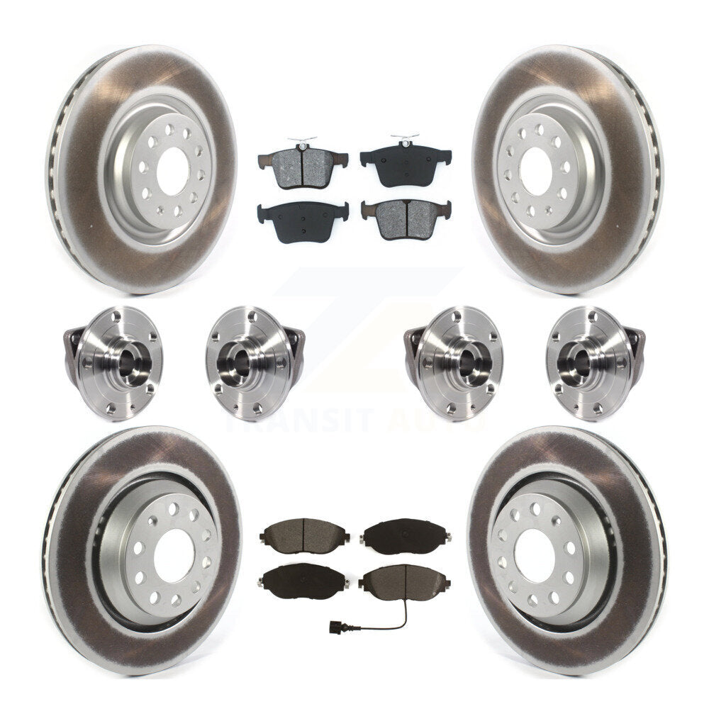 Kit de plaquettes de rotor de frein enduites de roulement de moyeu avant et arrière (10 pièces) pour Audi Q3 volkswagen