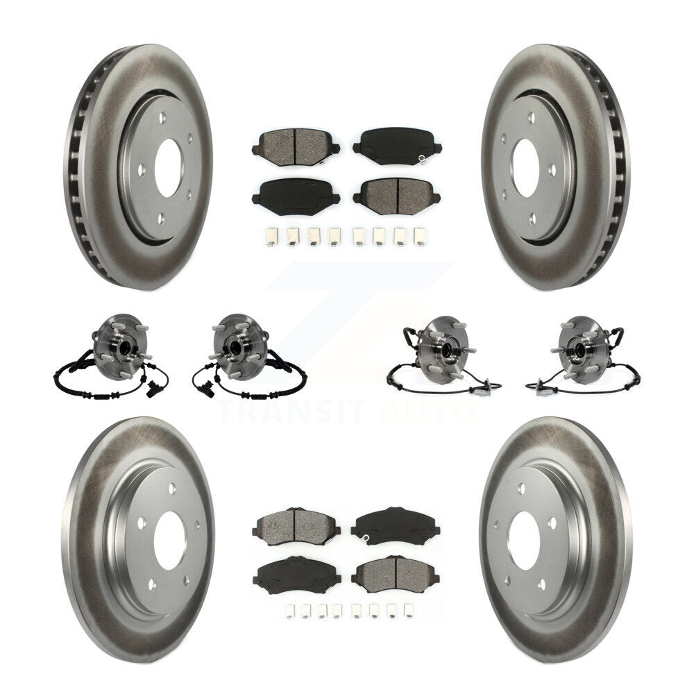 Kit de plaquettes de Rotor de frein, manteau de roulement avant et arrière (10 pièces) pour remorquage Dodge Grand Caravan